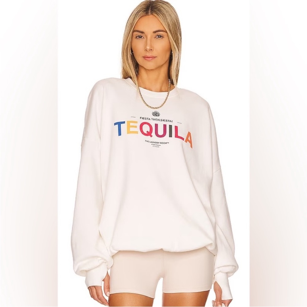 REVOLVE White Graphic Crew Neck Sweater
